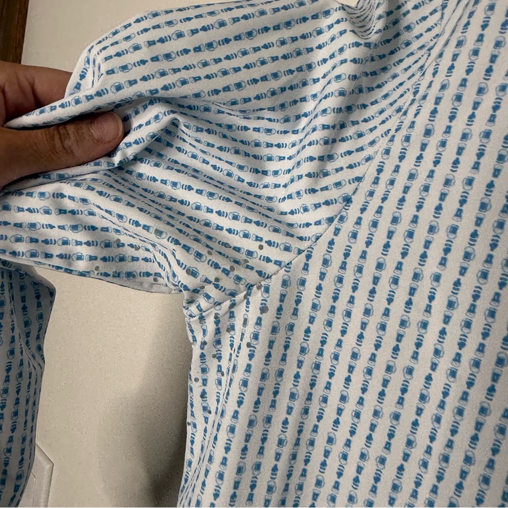 William Murray Performance Golf Novelty Beet Print Collared Button up casual - Picture 11 of 12